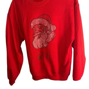 Red Holiday Santa Crewneck Sweater